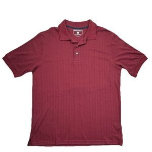 Architect Polo Shirt Mens Size Large Short Sleeve Solid Red Collared